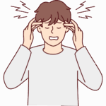 通信費が高くて頭を抱える法人経営者を描いたイラスト